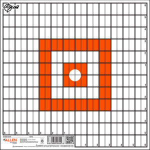 EZ-Aim 15495 Grid Target Paper Hanging 12"x12" Orange/White 12 Per Pack