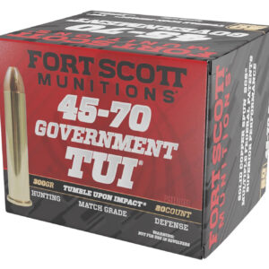 Fort Scott Munitions 4570300SCV1 Tumble Upon Impact (TUI) Brush Hog 45-70Gov 300gr Solid Copper Spun 20 Per Box/10 Case