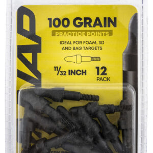 NAP NAP60P3DP1132 3D Practice Points Field Tips Fixed 100 GR Black/ 12 Pack