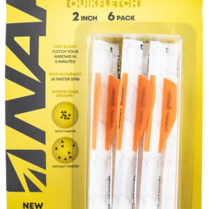 NAP NAP60637 Quickfletch Twister White Orange/ 6 Pack