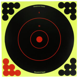 Birchwood Casey TDSNC1225PK Target Dispenser  Adhesive Paper 12" Bullseye Includes Pasters 25 Per Pack
