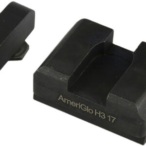 AmeriGlo GL611 Optic Compatible Sight Set for Glock XL Tall Green Tritium LumiGreen Outline Front Sight-Black Rear Sight