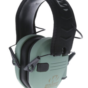 Walker's GWPRSEMSGN Razor Slim Electronic Muff 23 dB Over the Head Sage Green/Black Polymer