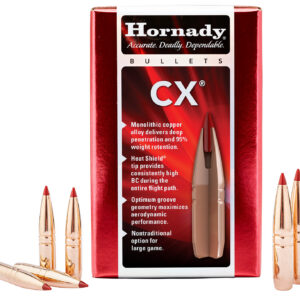 Hornady 332014 CX 338 Cal 225 gr Copper Solid 50 Per Box/ 15 Case