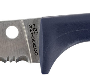 Spyderco K20SPR Counter Puppy 3.48" Fixed Serrated 7Cr17MoV SS Blade Purple Plastic Handle