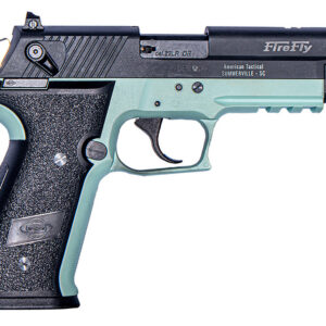 GSG GERG2210FFM FireFly 22 LR 10+1 4" Black Serrated Slide, Mint Zinc Alloy w/Accessory Rail Frame, Black Polymer Grip
