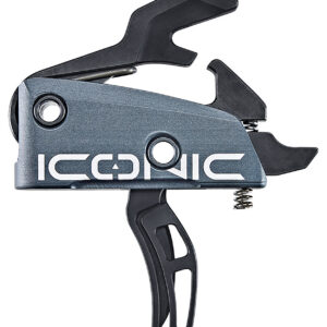 Rise Armament T22GRY Iconic Two-Stage Curved Trigger with 2 lbs Draw Weight & Graphite Gray Finish for AR-15,AR-10