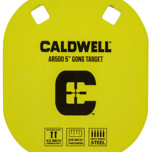 Caldwell 1116700 Gong 5" Yellow AR500 Steel 0.38" Thick Hanging