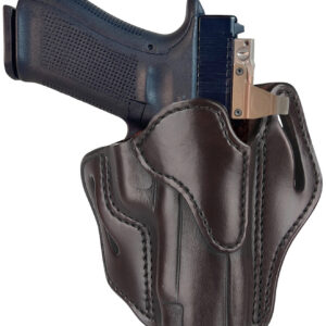 1791 Gunleather ORBH23SBRR BH2.3 Optic Ready OWB Size 2.3 Signature Brown Leather Belt Slide Compatible w/Glock 17/20/21/22/31/34/35/40/41/S&W M&P Shield Right Hand