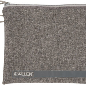 Allen 3627 Pistol Pouch Gray Polyester w/Lockable Zippers, ID Label & Fleece Lining Holds Full Size Handgun 7" L x 9" W Interior Dimensions