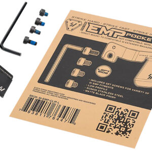 Strike Industries EMPCLIPL Magazine Pocket Clip Stainless Steel Black for SI EMP Mag Extension Left Hand