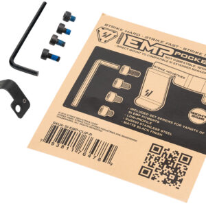Strike Industries EMPCLIPR Magazine Pocket Clip Stainless Steel Black for SI EMP Mag Extension Right Hand