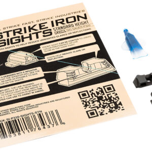 Strike Industries P320SIGHTSSTN Strike Iron Sights Black/Blank Front Sight Black/Blank Rear Sight Sig Sauer P320 with Rear Dovetail Standard Height