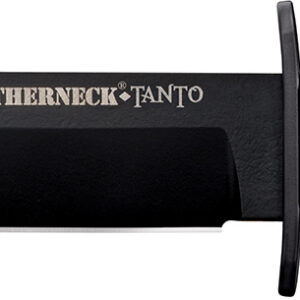 Cold Steel CS-39LSFCT Leatherneck 7" Fixed Plain Tanto Black Matte Powder Coat German D2 Steel Blade/Black Deep Checkered w/double Quillon Guard/ Griv-Ex Handle