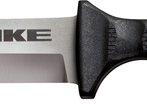 Cold Steel CS-53NBS Spike 4" Fixed Bowie Plain 4116 Stainless Steel Blade/Black Scalloped Griv-Ex Handle Includes Sheath