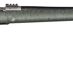 Christensen Arms CA10269815322 Summit TI Full Size 28 Nosler 3+1, 26" Natural Titanium Steel Threaded Barrel, Natural Titanium Aluminum Receiver, Green w/Black Webbing Fixed Thumbhole Stock