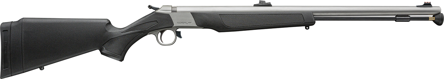 CVA PR2117SVPS Wolf V2 w/Optic 50 Cal 209 Primer 24" Matte Stainless Steel Barrel, Drilled & Tapped Stainless Steel Receiver, Fixed Black Synthetic Stock, KonusShot 3-9x32mm