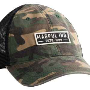 Magpul MAG1260-964 Established Garment Trucker Hat Woodland Camo Adjustable Snapback OSFA Embroidered Patch