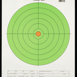 Champion Targets 45795 Score Keeper Bullseye Paper Hanging 100 yds Rifle Large Fluorescent Green & Orange 12 PK