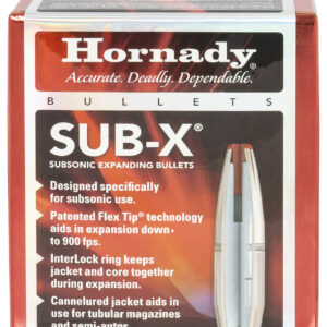 Hornady 30718 Sub-X 30 Cal 308 Cal 175 gr Subsonic eXpanding 100 Per Box/ 15 Case
