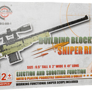 Caliber Gourmet CGBBB1 Sniper Building Blocks Black/Green Plastic 41" Long 1491 Pieces