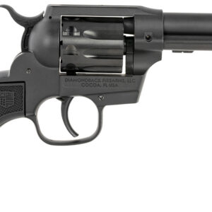 Diamondback DB051CA001 Sidekick 22 LR 9 Shot, 4.50" Black Cerakote Steel Barrel, Black Cerakote Zinc Alloy Frame, Black Cerakote Cylinder, Black Checkered Nylon Grip, Hammer Safety, Exposed Hammer