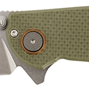 CRKT 2471 Butte 3.36" Folding Plain Stonewashed D2 Steel Blade/OD Green G10 Handle Includes Pocket Clip