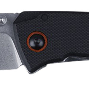 CRKT 2522 Tuna Compact 2.73" Plain Stonewashed 8Cr13MoV SS Blade, Black G10/SS Handle, Includes Pocket Clip