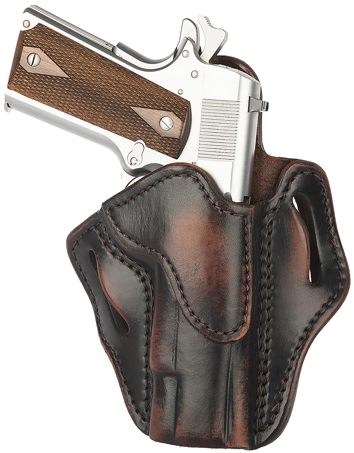 1791 Gunleather ORBH1VTGR BH1 Optic Ready OWB 01 Vintage Leather Belt Slide Fits 4-5" 1911 Right Hand