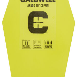 Caldwell 1116693 C 10" Coffin CP4 Yellow Powder Coat AR500 Steel Hanging