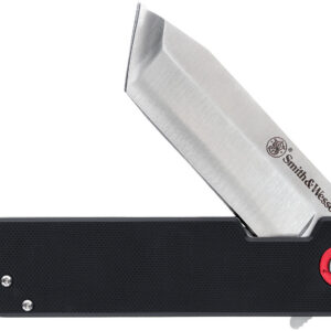Smith & Wesson Knives 1193144 Big Benji 3.50" Folding Plain Stainless Steel Blade 4.25" Black