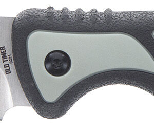 Old Timer 1137135 Trail Boss 3.70" Fixed Drop Point Plain Stainless Steel Blade 5.25" TPE Handle Includes Sheath
