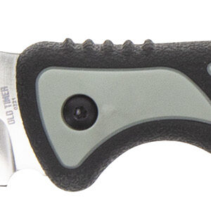 Old Timer 1137138 Trail Boss 3.70" Fixed Gut Hook Plain Stainless Steel Blade, TPE Handle Includes Sheath