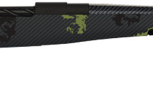 Fierce Firearms ROG300PRC24BF Carbon Rogue Full Size 300 PRC 3+1 24" Carbon Fiber Hand Lapped/Match Grade Threaded Barrel, Black Cerakote Steel Receiver, Forest Camo Fierce Rogue Carbon Fiber Stock