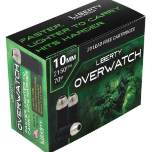 Liberty Ammunition LAOW10MM702150 OverWatch 10mmAuto 70gr Open Cavity Design 20 Per Box/50 Case