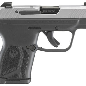 Ruger 13744 LCP Max Compact 380 ACP 10+1 2.80" Black Oxide Steel Barrel, Matte Stainless Serrated Slide, Black Polymer Frame w/Serrated Trigger Guard w/Black Nylon Grip