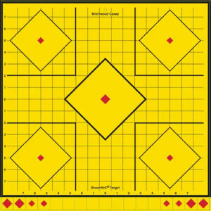 Birchwood Casey LRSIT-5PK Long Range Self-Adhesive Paper Yellow 17.75" 5-Diamond 5 Pack