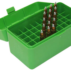 MTM Case-Gard RSS5010 Ammo Box Flip-Top 6mm PPC/7mm Green Polypropylene 50rd
