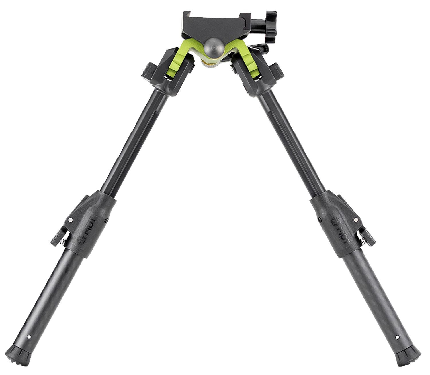 Mdt Sporting Goods Inc 105560GRN GRND-POD Green/Black 4.50"-9" Carbon Fiber/Aluminum, Adj. Throw Lever, 4 Leg Postitions, Fits Picatinny Rail
