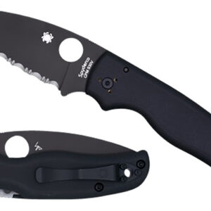 Spyderco C229GPBK Shaman 3.58" Folding Plain Black DLC CPM S30V SS Blade/Black Textured G10 Handle Includes Pocket Clip