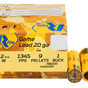 Rio Ammunition RB209 Royal Buck 20Gauge 2.75" 1 1/8oz 1Buck Shot 25 Per Box/10 Case