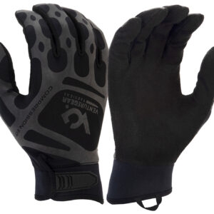 Pyramex VGTG10BM Compression Training Black Synthetic Leather Medium Hook & Loop