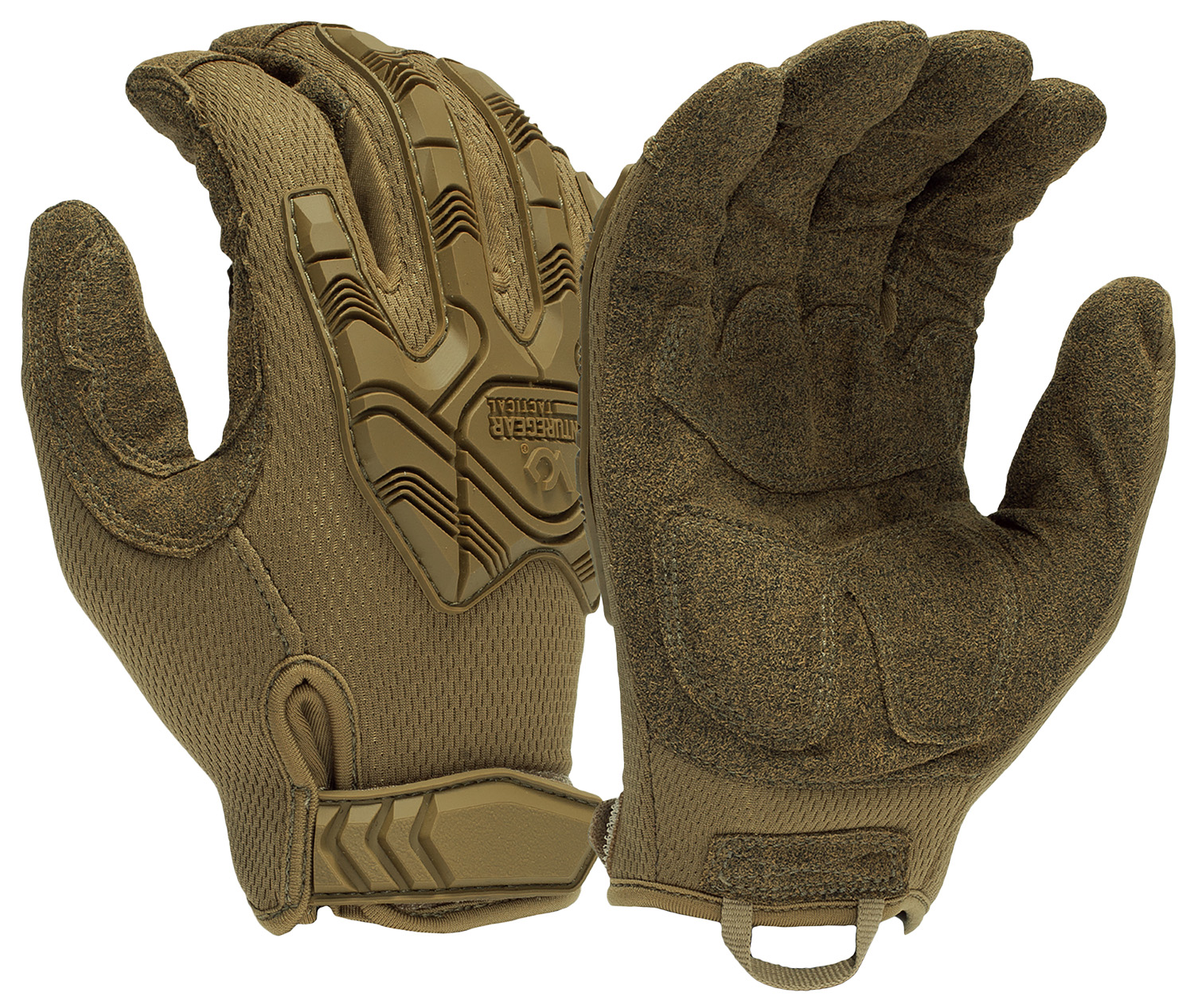 Pyramex VGTG40TL Impact Operator Heavy-Duty Brown Synthetic Leather Large Hook & Loop
