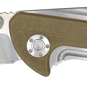 Camillus 19195 Sevens 2.75" Folding Plain Silver AUS-8 Carbonitride Titanium Blade, Desert Tan/SS G10/SS Handle
