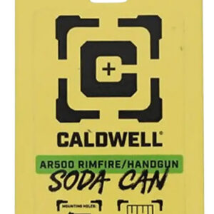 Caldwell 4002314 Rimfire/Handgun Yellow AR500 Steel Soda Can 1/4" Thick