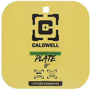 Caldwell 4002878 8" Rimfire/Handgun Yellow AR500 Steel Gong 1/4" Thick