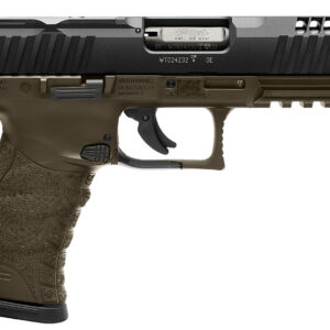 Walther Arms 5220307 WMP Full Size Frame 22 WMR 15+1 4.50" Black Steel Barrel, Black Optic Ready/Serrated Slide, OD Green Polymer Frame w/Picatinny Rail, Textured Polymer Grip
