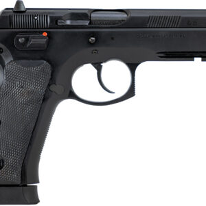 CZ-USA 89352 75 SP-01 Full Size Frame 9mm Luger 19+1 4.60" Black Steel Barrel, Black Steel Serrated Slide, Black Polycoat Steel Frame w/Beavertail & Picatinny Rail, Black Rubber Grip, Right Hand