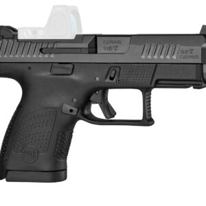 CZ-USA 01568 P-10 S Sub-Compact Frame 9mm Luger 10+1 3.50" Black Steel Barrel, Black Nitride Optic Ready/Serrated Steel Slide, Black Polymer Frame w/Picatinny Rail
