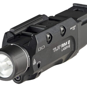 Streamlight 69454 TLR-2 RM w/Laser Black Anodized Aluminum, 1,000 Lumens White LED Bulb/Green Laser, 297 Meters Beam, Picatinny Rail Mount